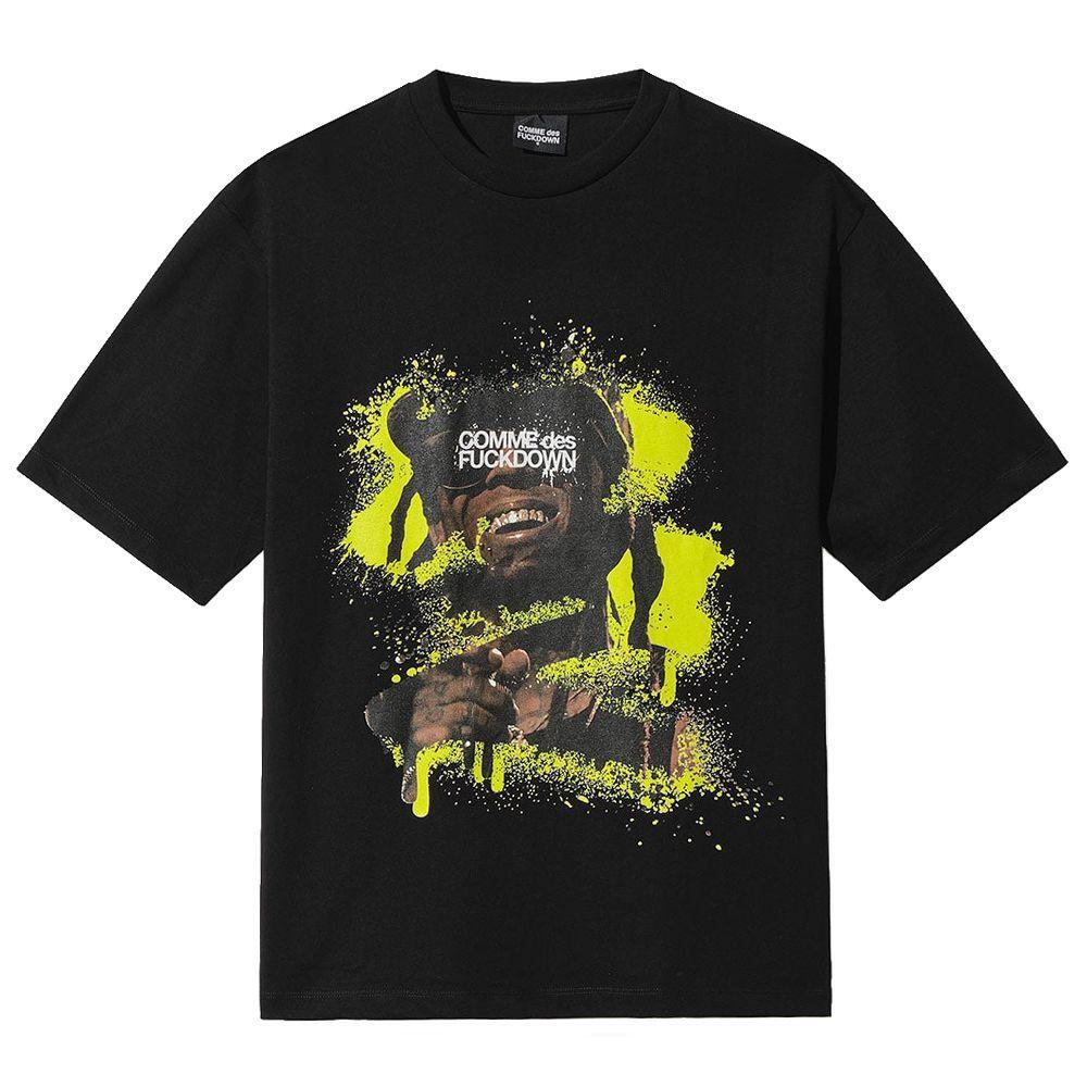 Comme Des Fuckdown Black Cotton T-Shirt CO-13498-XS
