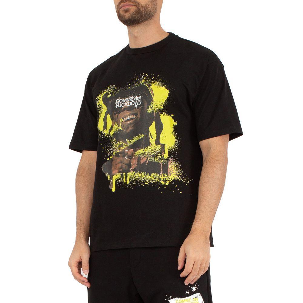 Comme Des Fuckdown Black Cotton T-Shirt CO-13498-XS