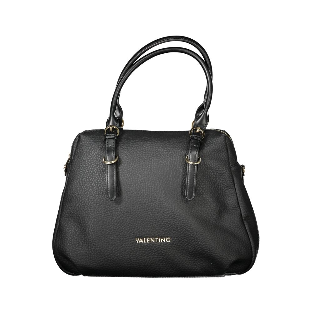 Mario Valentino Black Polyethylene Handbag with adjustable handles and recycled materials