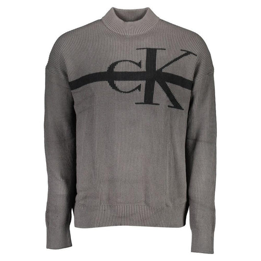 Calvin Klein Gray Cotton Sweater CA-16671-XXL