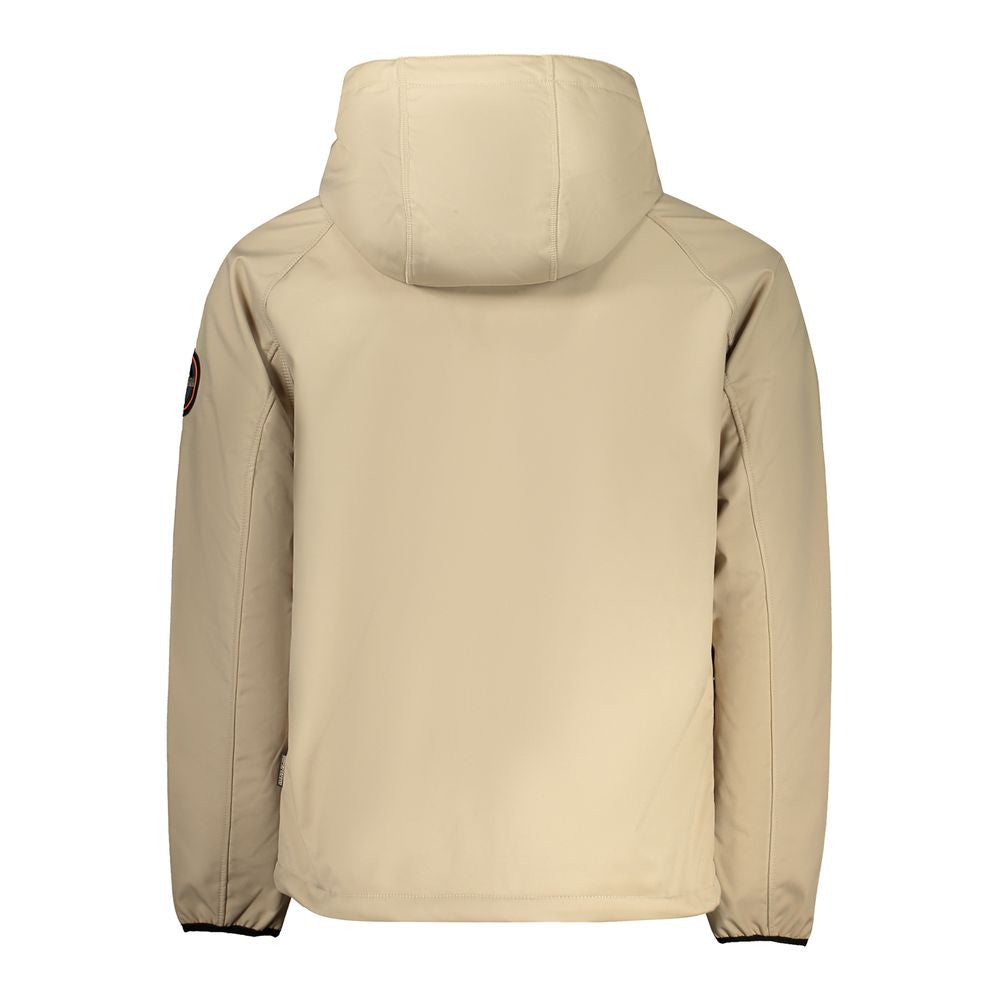 Napapijri Beige Recycled Polyester Men Jacket