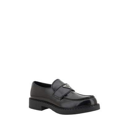 Prada Black Rubber Platform Loafers