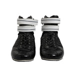 Dolce & Gabbana Black Quilted Leather Lace Up Sneakers Shoes MV7407-44