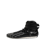 Dolce & Gabbana Black Quilted Leather Lace Up Sneakers Shoes MV7473-44