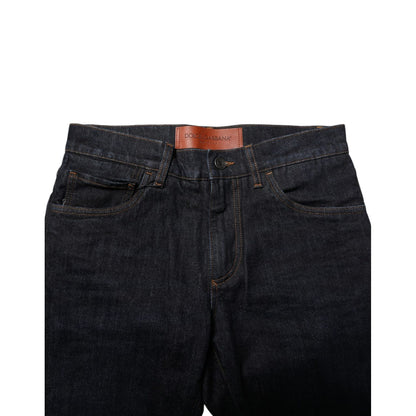 Dolce & Gabbana Black Cotton Skinny Denim Men Jeans