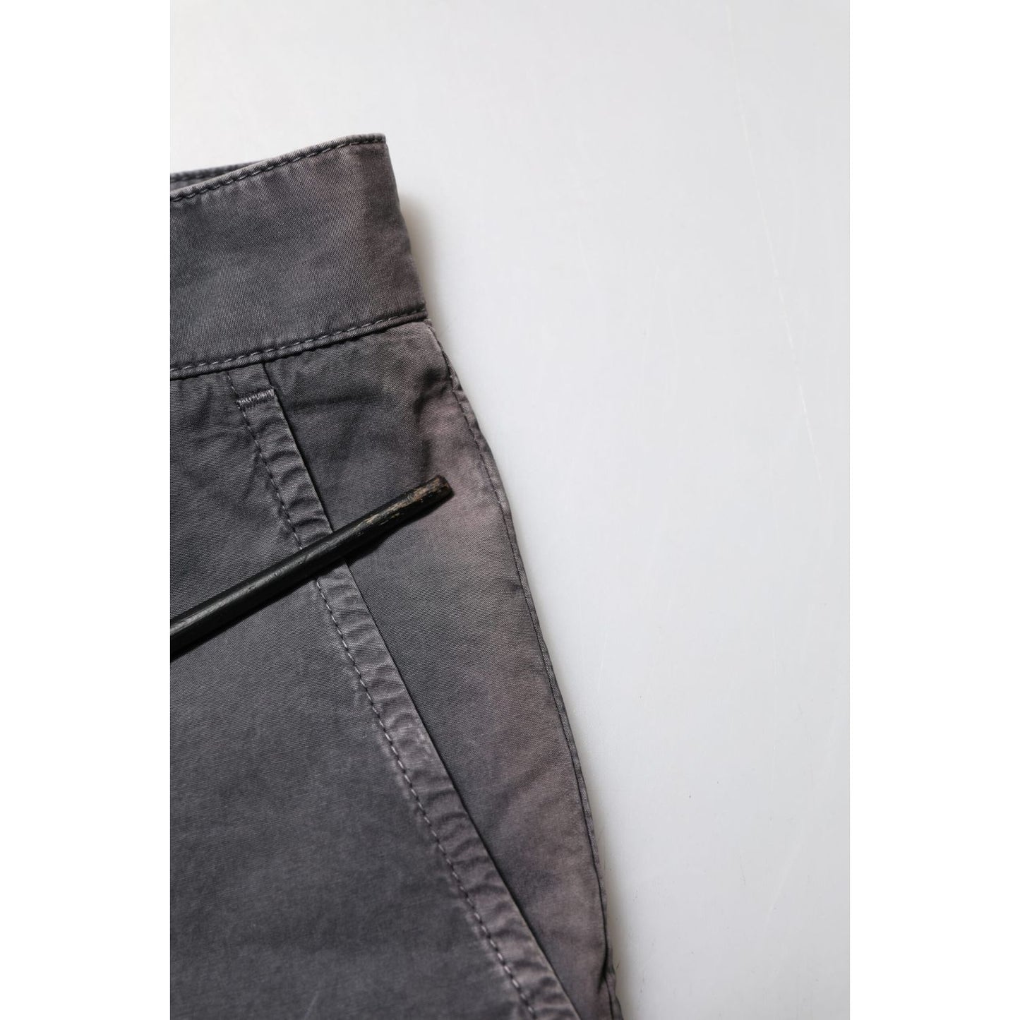 Dolce & Gabbana Dark Gray Cotton Stretch Denim Bermuda Shorts