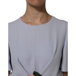 Dolce & Gabbana Gray Viscose ShortSleeve Sheath Midi Dress DR81751-48