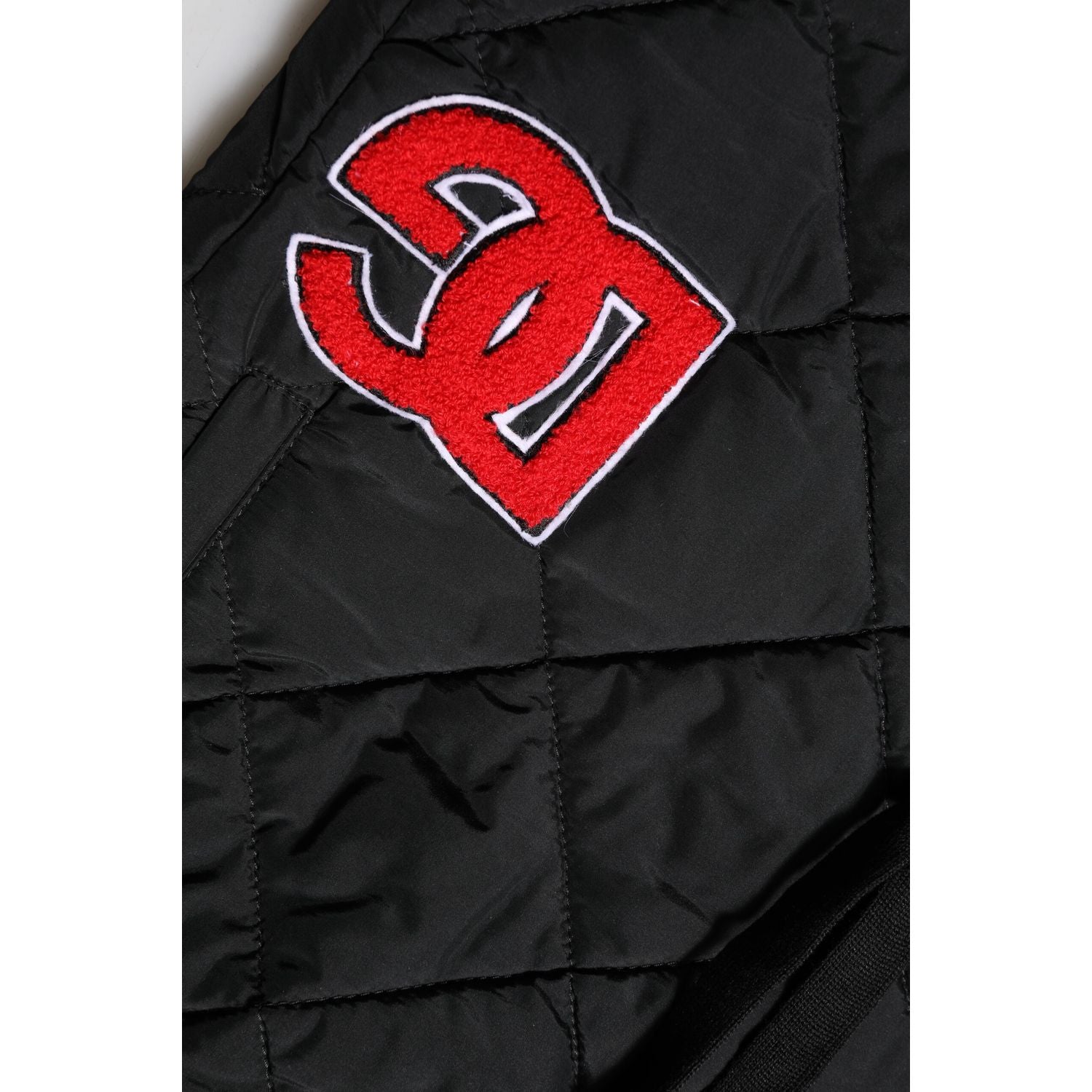 Dolce & Gabbana Black Quilted Mid Waist Jogger Pants