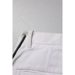 Dolce & Gabbana White Cotton Mid Waist Women Bermuda Shorts PAN74776-38