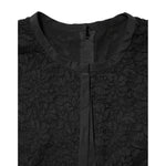 Dolce & Gabbana Black Nylon Lace Long Sleeve Blouse Top TSH906999-42