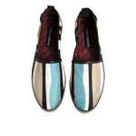 Dolce & Gabbana Multicolor Stripes Canvas Flat Espadrille Shoes MV7493-41