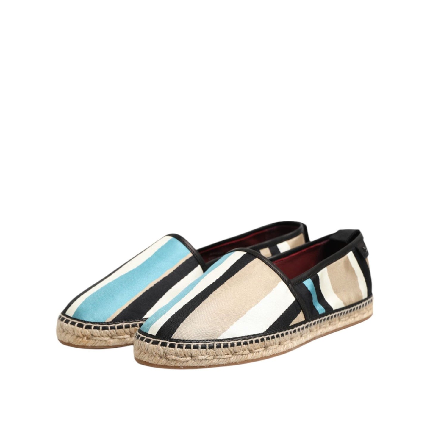 Dolce & Gabbana Multicolor Stripes Canvas Flat Espadrille Shoes MV7493-41