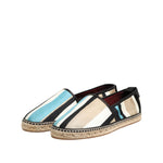 Dolce & Gabbana Multicolor Stripes Canvas Flat Espadrille Shoes MV7493-41