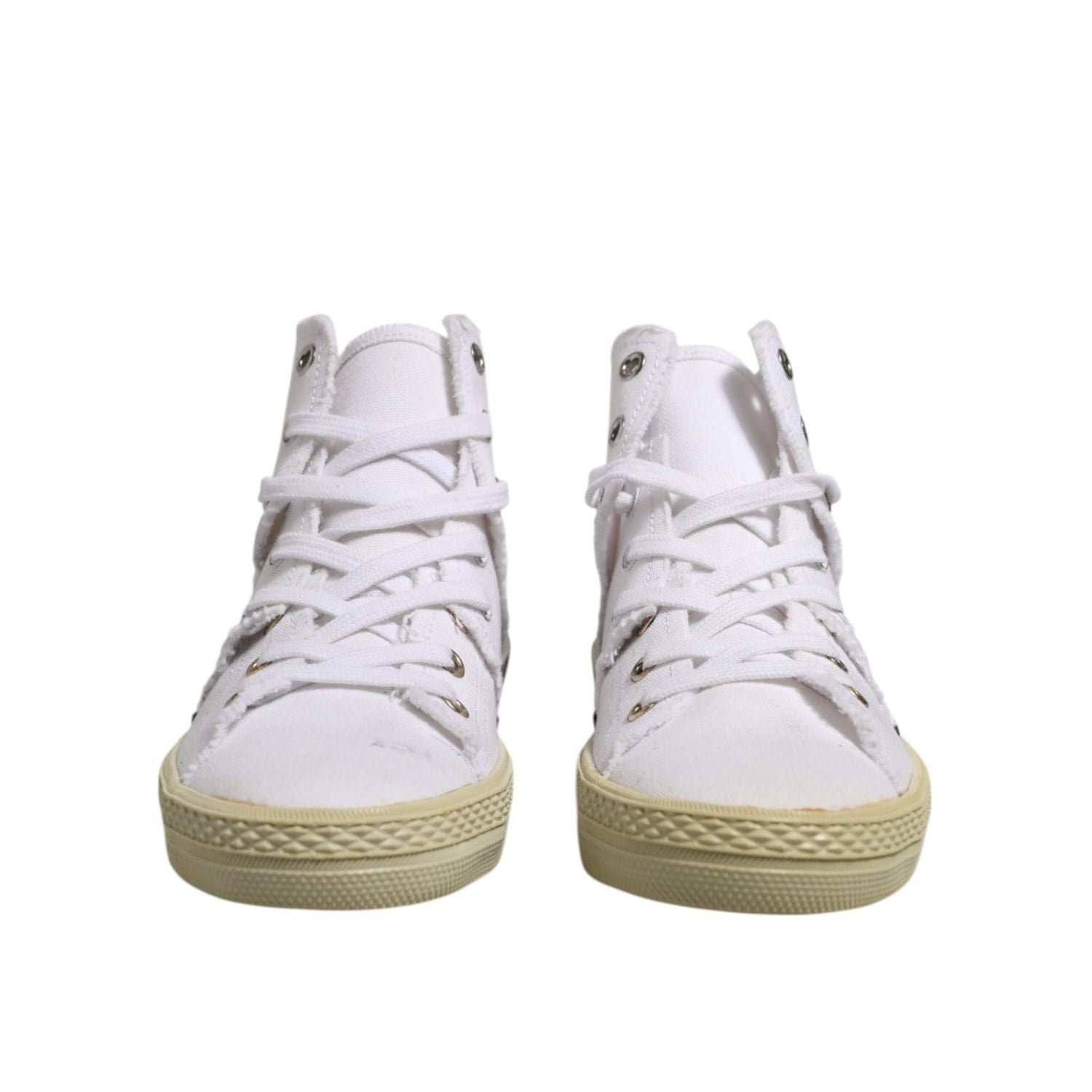 Maison Margiela White Lace Up Mid Top Women Sneakers Shoes