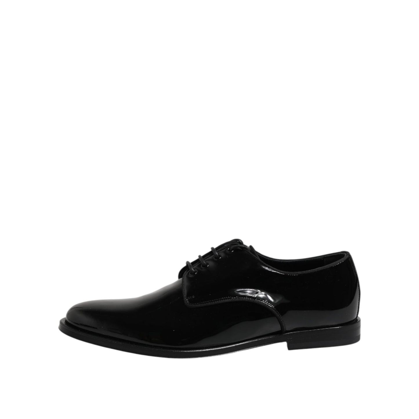 Dolce & Gabbana Black Patent Leather Derby Formal Dress Shoes