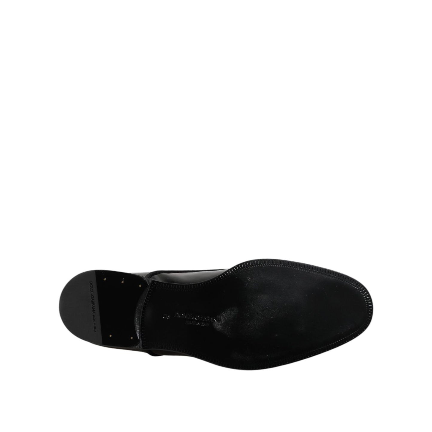 Dolce & Gabbana Black Patent Leather Derby Formal Dress Shoes