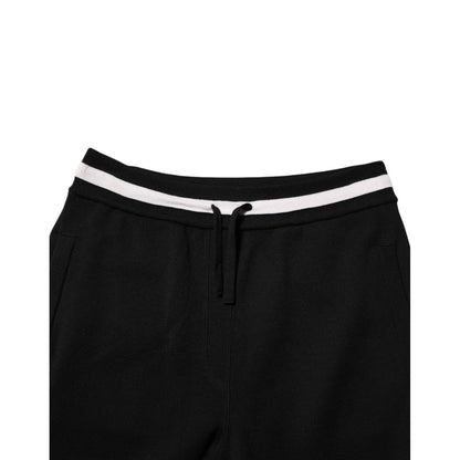 Dolce & Gabbana Black Cotton Men Jogger Sweatpants Pants