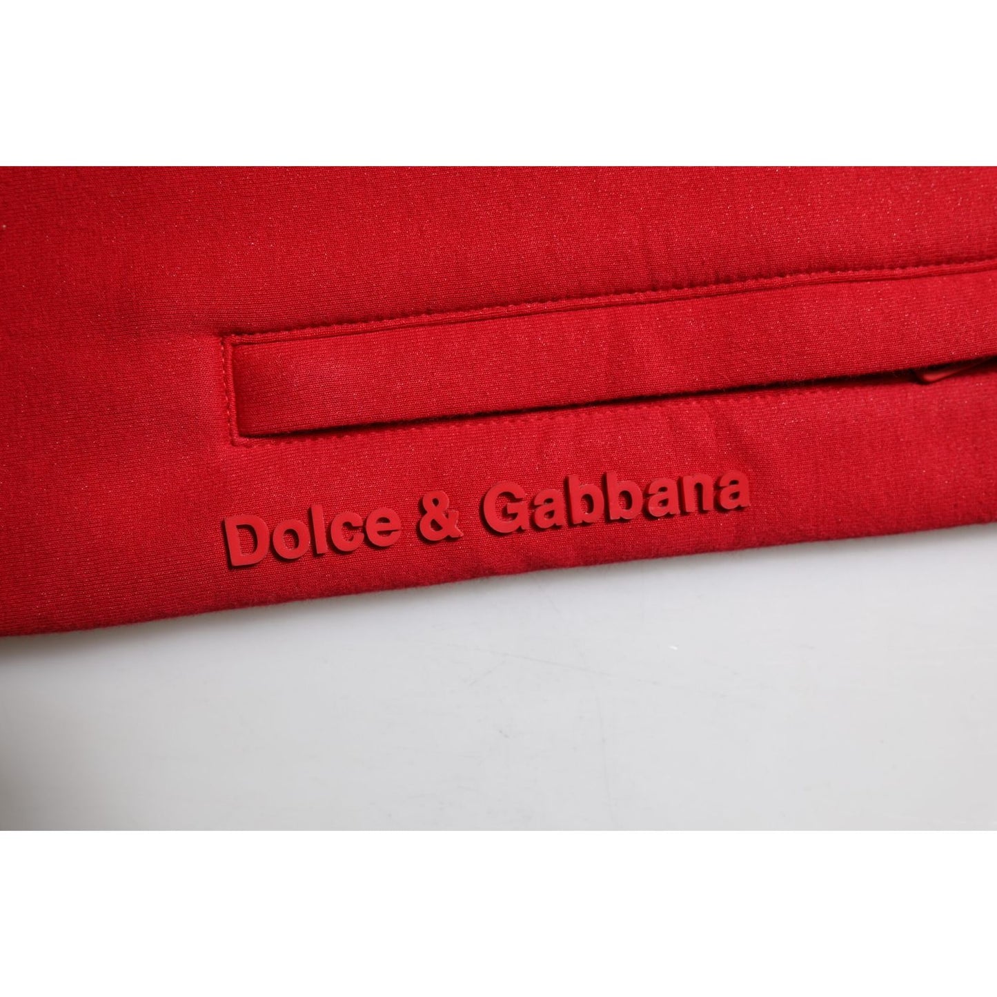 Dolce & Gabbana Red Cotton Logo Jogger Men Sweatpants Pants
