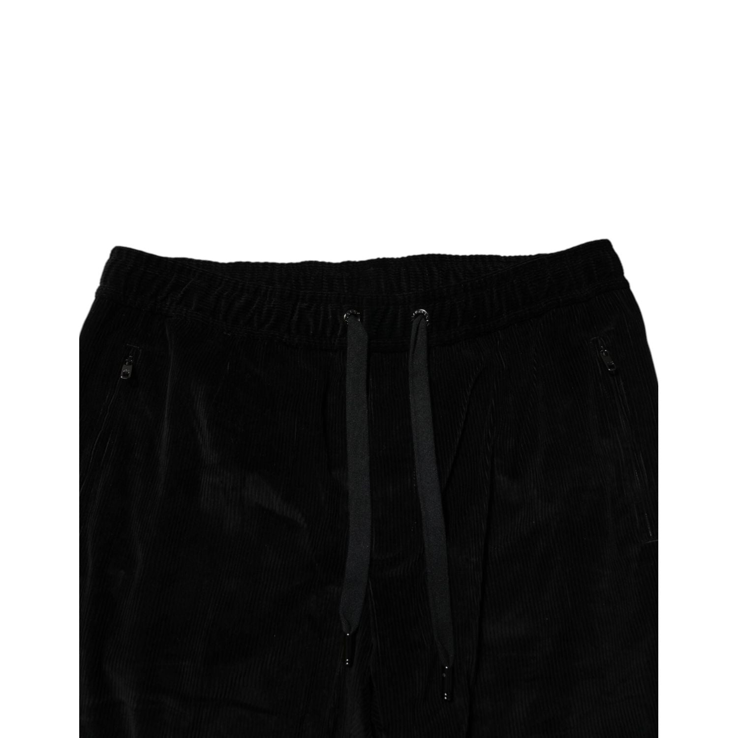 Dolce & Gabbana Black Cotton Men Jogger Sweatpants Pants