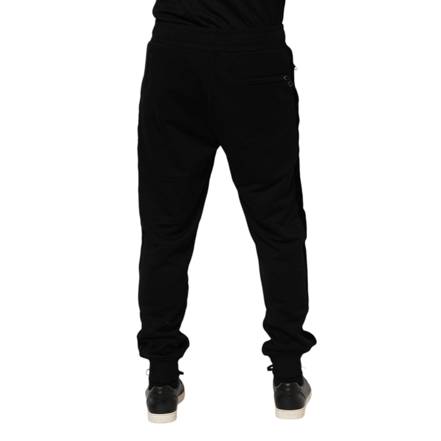 Dolce & Gabbana Black Cotton Men Jogger Sweatpants Pants PAN76334-50