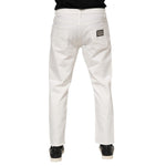Dolce & Gabbana White Cotton Loose Men Denim Jeans PAN76369-50