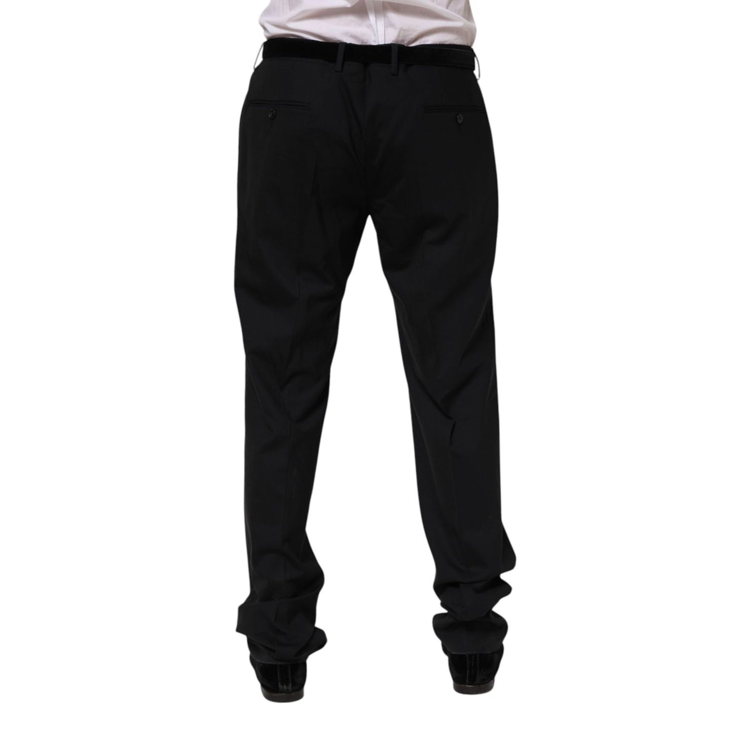 Dolce & Gabbana Black Wool Formal Dress Pants