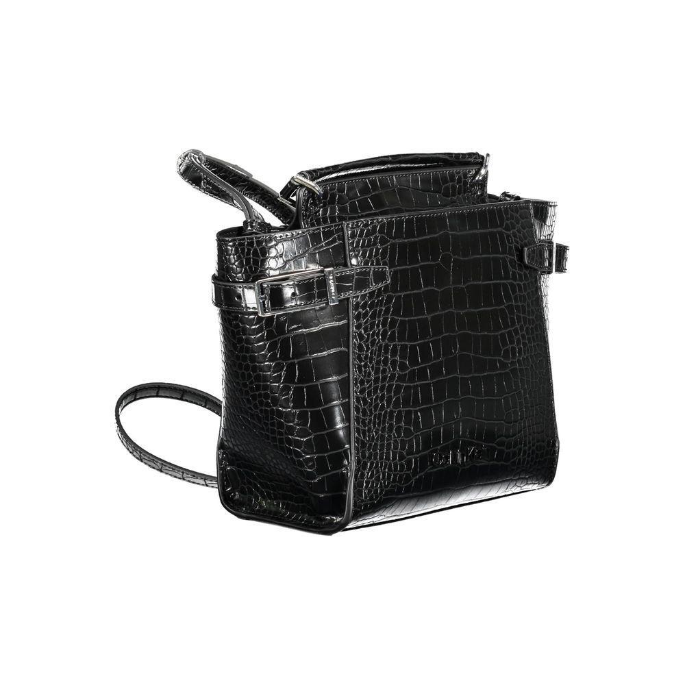 Front view with bag zipped and handles upright.