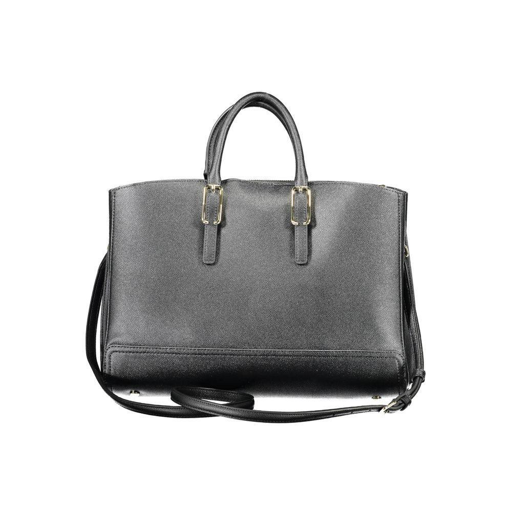 Front view with bag zipped and handles upright.