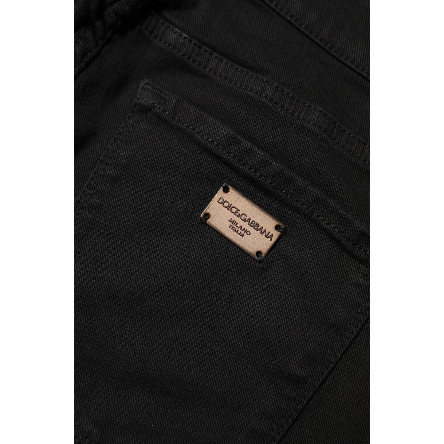 Dolce & Gabbana Black Cotton Stretch Slim Fit Denim Jeans PAN75098-36