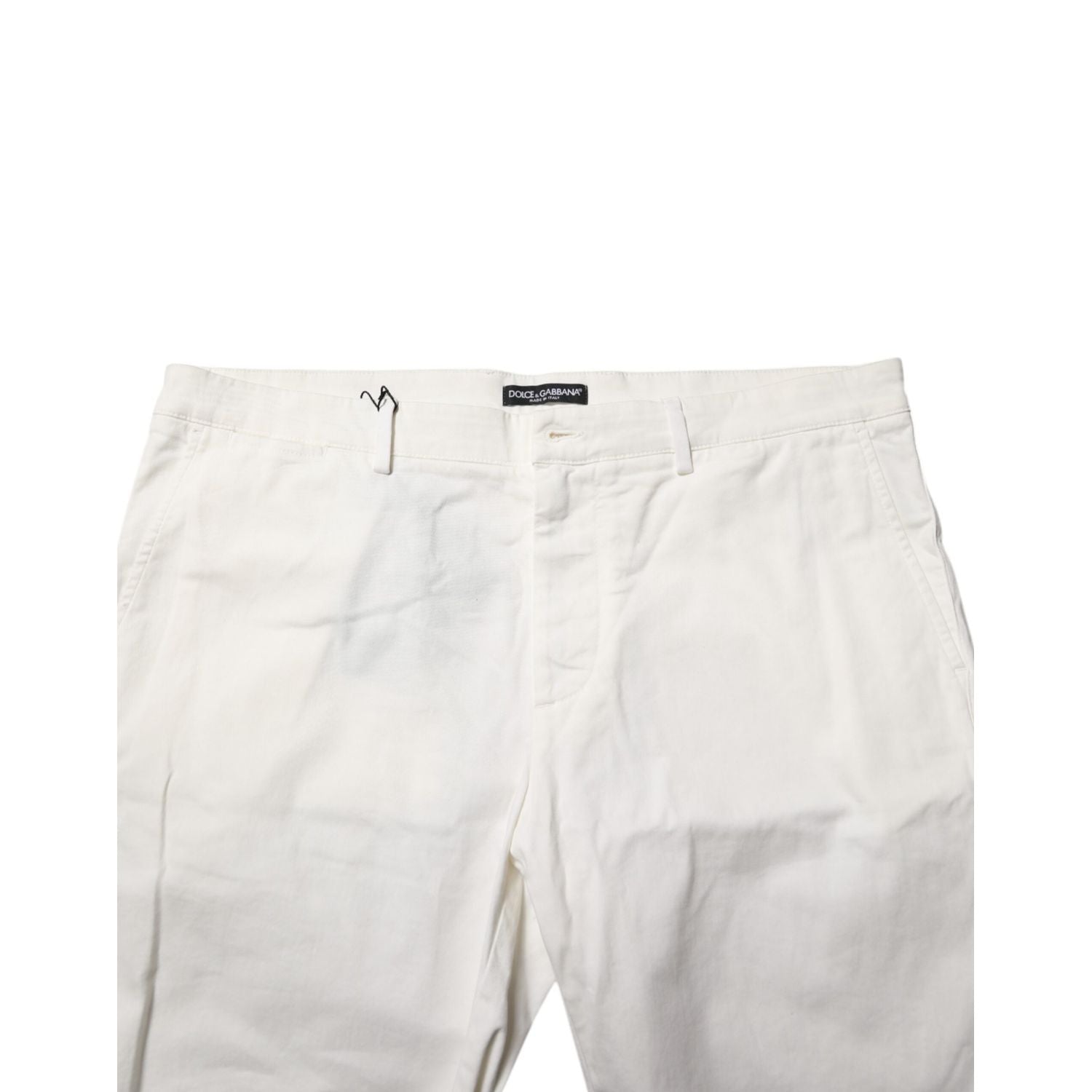 Dolce & Gabbana White Chinos Cotton Stretch Men Casual Shorts