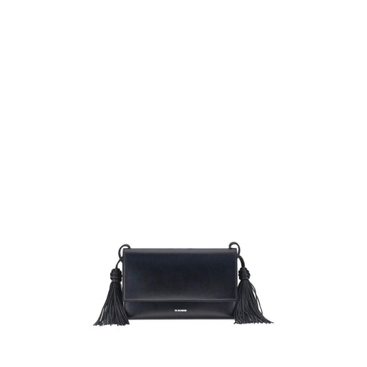 Jil Sander Black Calf Leather Bos Taurus Shoulder Bag