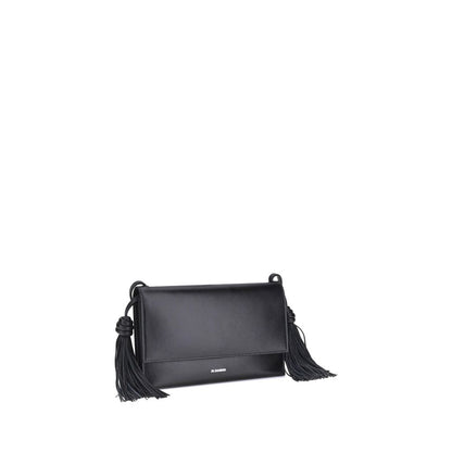 Jil Sander Black Calf Leather Bos Taurus Shoulder Bag