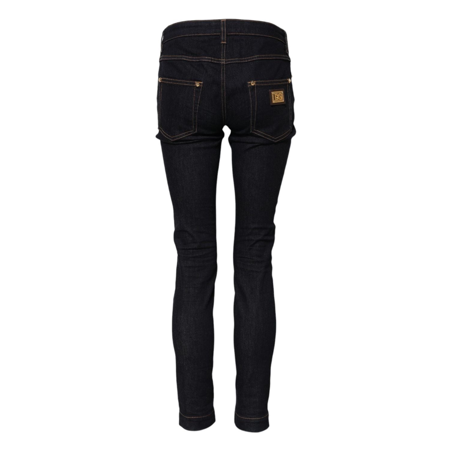 Dolce & Gabbana Blue Cotton PRETTY LowWaist Skinny Denim Jeans