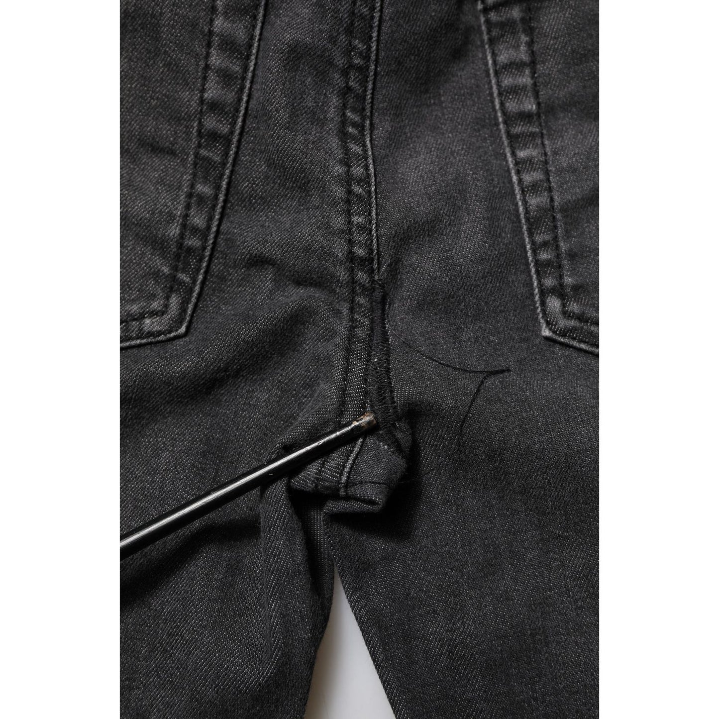 Dolce & Gabbana Black Cotton Low Waist Skinny Denim Jeans