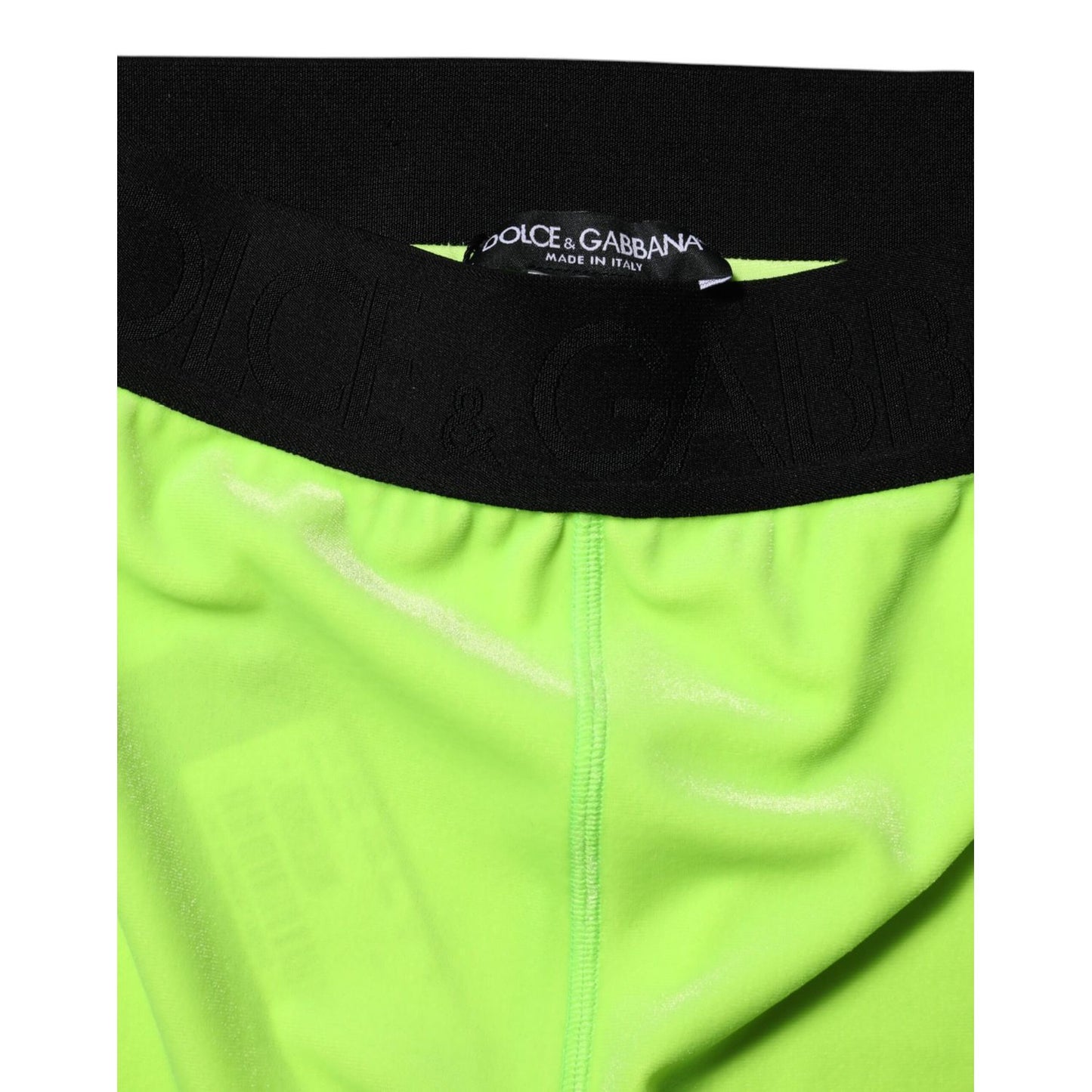 Dolce & Gabbana Green Nylon Slim Fit Leggings Pants