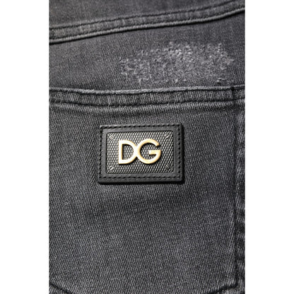 Dolce & Gabbana Dark Gray AUDREY Cotton Skinny Denim Jeans