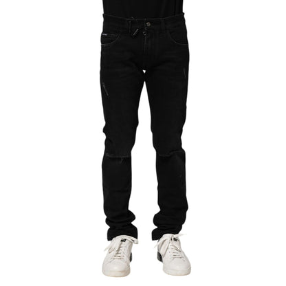 Dolce & Gabbana Black Cotton Skinny Denim Jeans