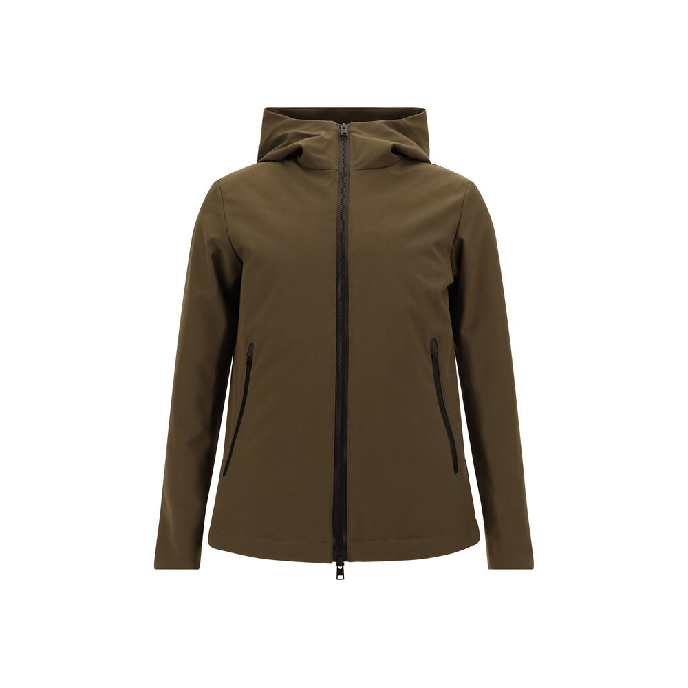 Woolrich Green Polyester Shell Jacket