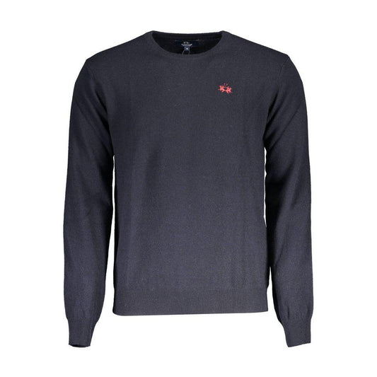 La Martina Blue Wool Sweater LA-17153-L