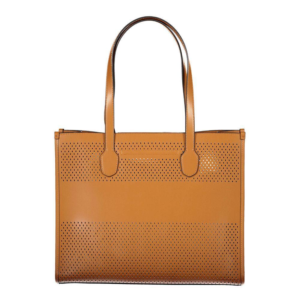 Front view with bag zipped and handles upright.