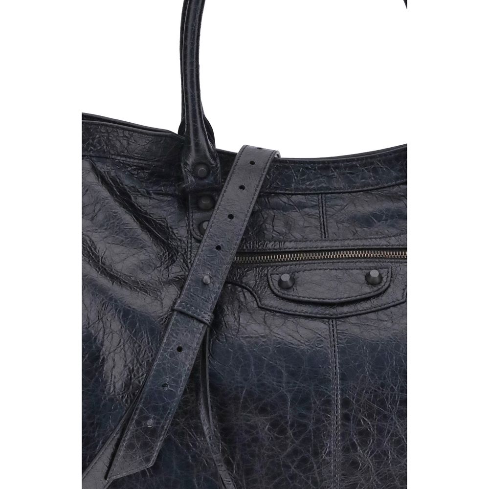 Balenciaga Black Calf Leather Bos Taurus Shoulder Bag
