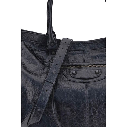 Balenciaga Black Calf Leather Bos Taurus Shoulder Bag