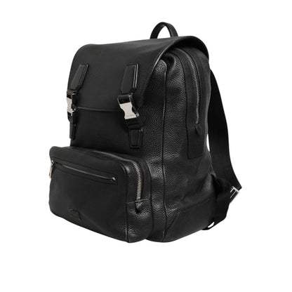 Dolce & Gabbana Black Palermo Backpack Hammered Calfskin Leather Bag