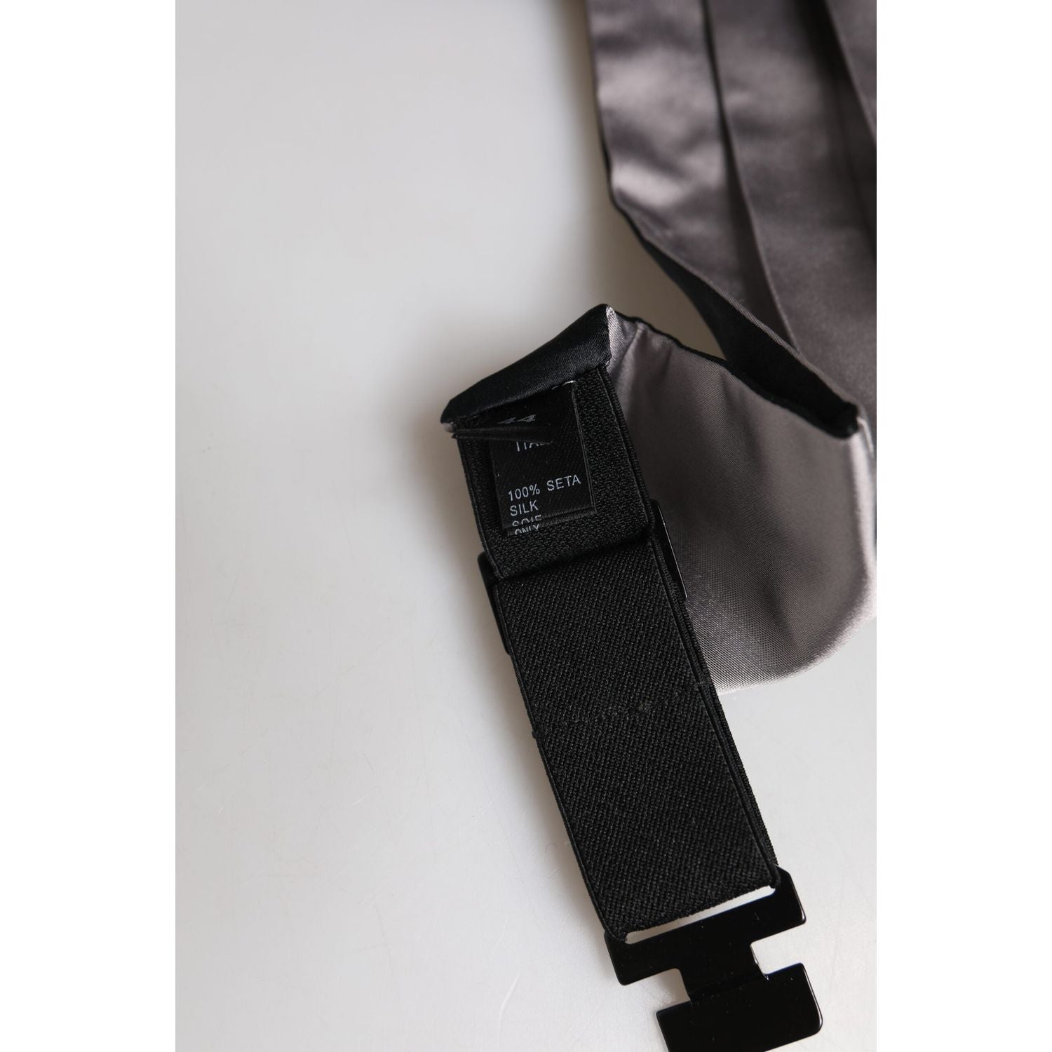 Dolce & Gabbana Gray Men 100% Silk Belt Wide Waist Cummerbund