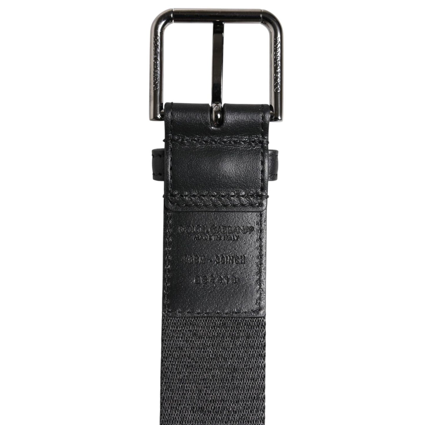 Dolce & Gabbana Green Black Polyester DG Logo Buckle Belt BEL9464-90