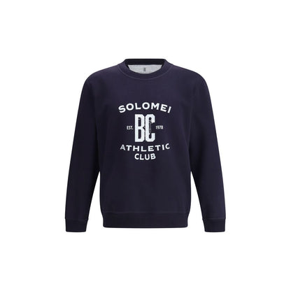 Brunello Cucinelli Blue Cotton Sweatshirt
