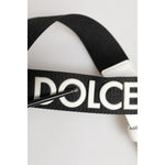 Dolce & Gabbana Black White Metal DG Logo Buckle Belt BEL9477-105