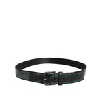 Dolce & Gabbana Green Black Polyester DG Logo Buckle Belt BEL9482-90