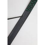 Dolce & Gabbana Green Black Polyester DG Logo Buckle Belt BEL9482-90