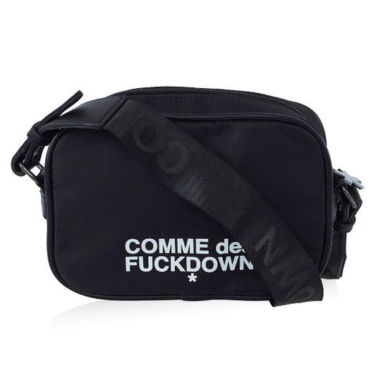 Comme Des Fuckdown Black Polyester Crossbody Bag CODEFU-13496